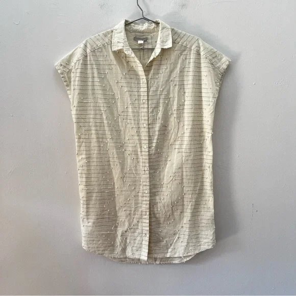 NEW Outerknown Natural Bee Organic Cotton Shirt Dress Small Relaxed - Picture 2 of 7
